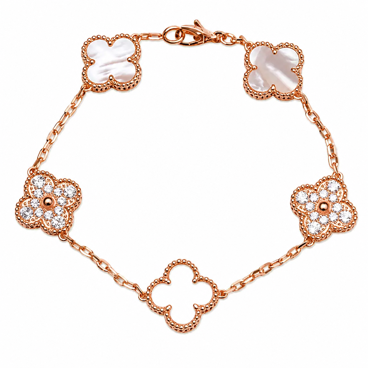 Rose Gold Sakura Motif Bracelet