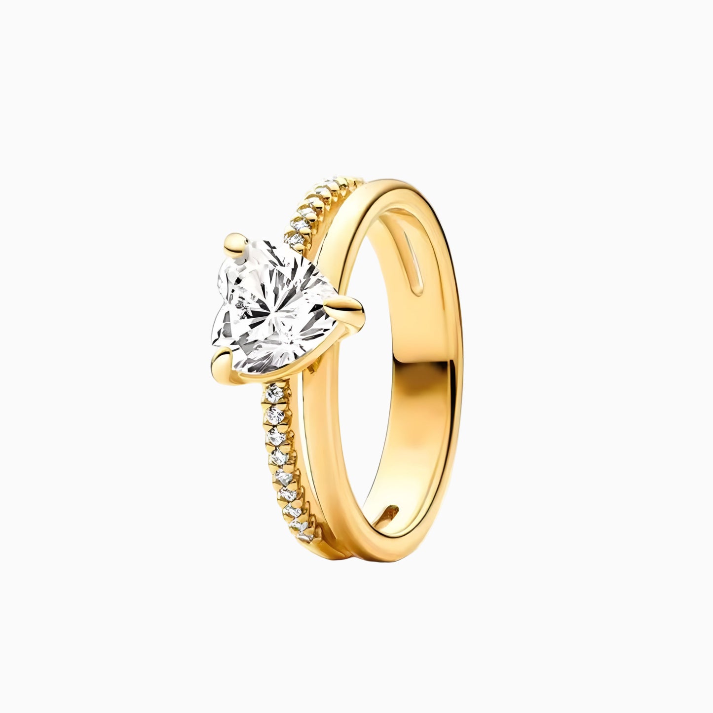 Diamond sweetheart ring
