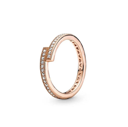 Rose Gold Pavé Band Ring