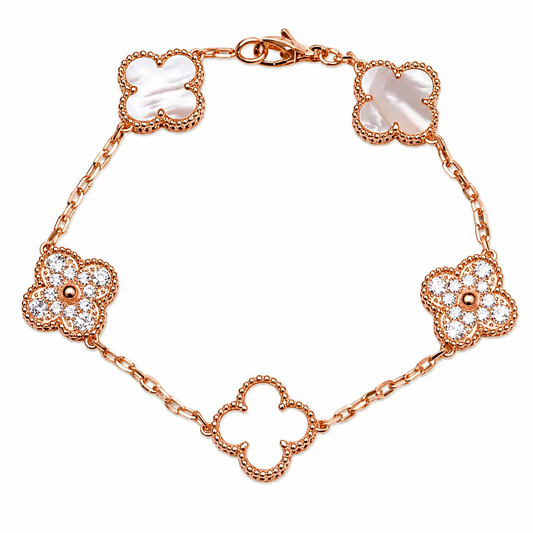 Rose Gold Sakura Motif Bracelet