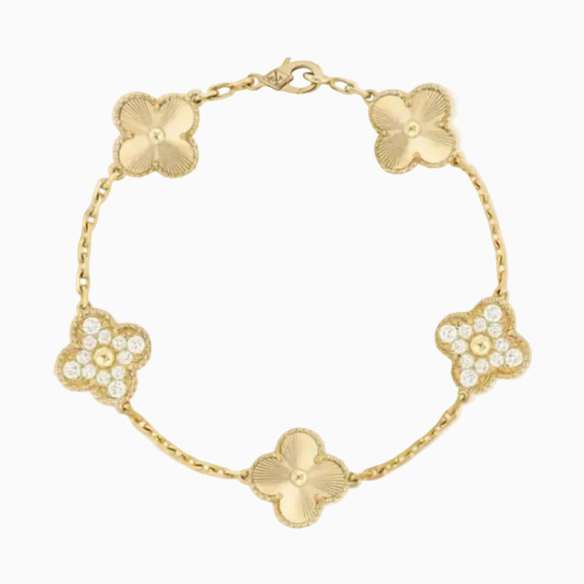 Gold Sakura Motif Bracelet